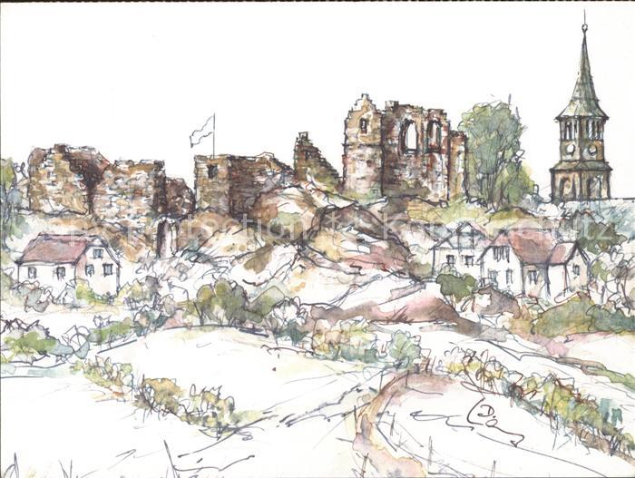 Ebern Ruine Altenstein Kuenstlerkarte