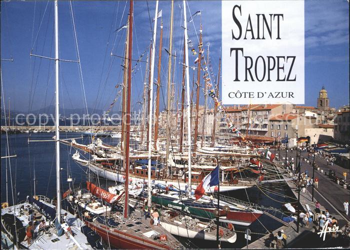 Saint Tropez Var Arrivee de la Nioulargue Segelschiffe Cote d Azur