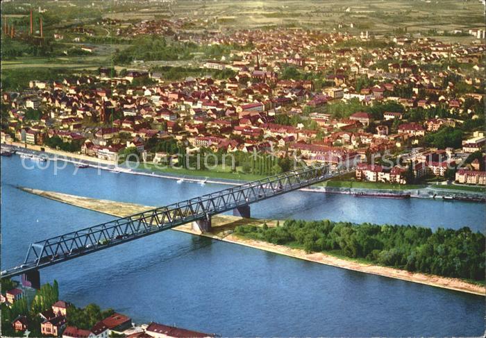 Neuwied Rhein Rheinbruecke Fliegeraufnahme