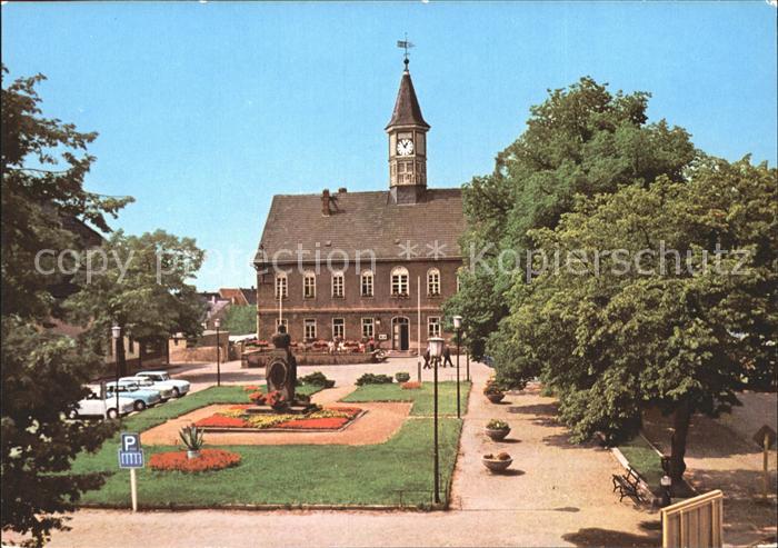 Schildau Platz der DSF mit Gneisenau Denkmal