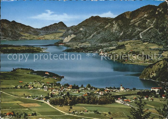 Wolfgangsee mit Strobl St Wolfgang und St Gilgen