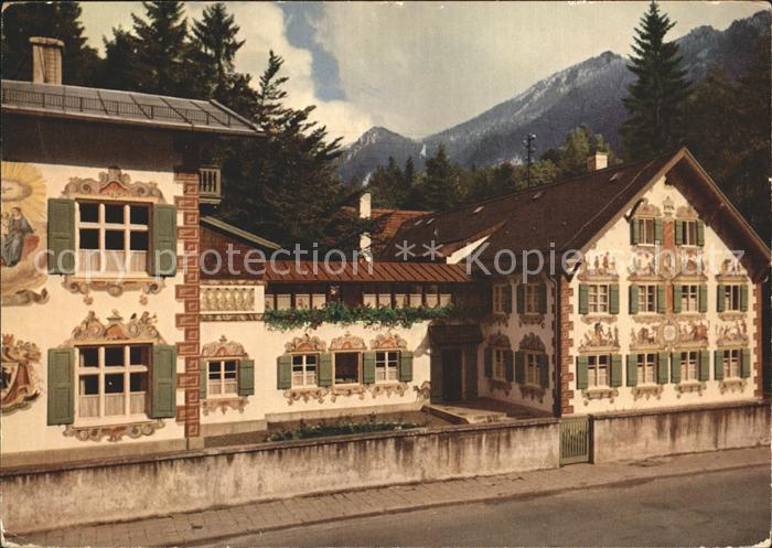 OBERAMMERGAU Bayern Haensel und Gretel Heim Fassadenmalerei