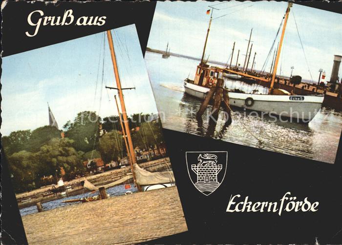 ECKERNFoeRDE Ostseebad Hafen Fischkutter Wappen