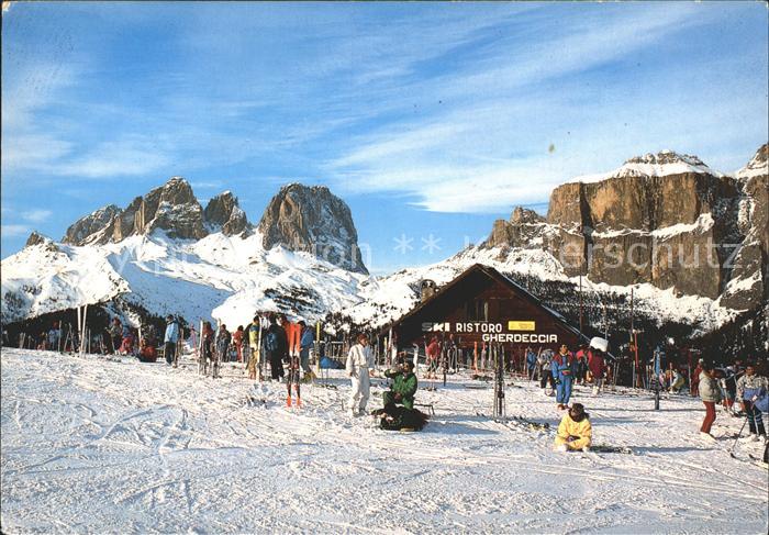 Dolomiten Langkofel Fassatal Canazei Skigebiet Belvedere