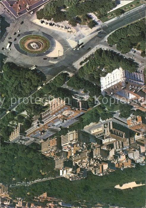 Madrid Spain Fuente de Neptuno y Museo del prado Vista Aerea
