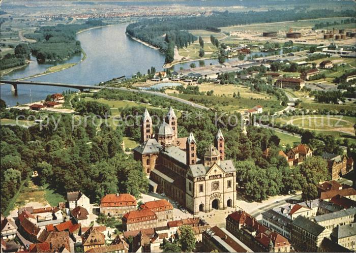 Speyer Rhein Dom Fliegeraufnahme
