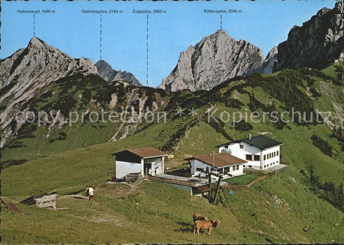 Graen Tirol Bergstation Fuessener Joechle Bergrestaurant Sonnenalm Wandergebiet