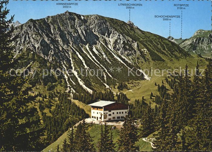 Nesselwaengle Tirol Gimpelhaus Blick gegen Krinnenspitze Krinnenalpe