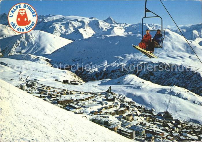 L Alpe d Huez Isere Vue generale Panorama Alpes Francaises Wintersportplatz Sess