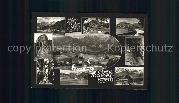 Obermaiselstein und Umgebung Allgaeuer Hochgebirge Hoehle Breitachklamm