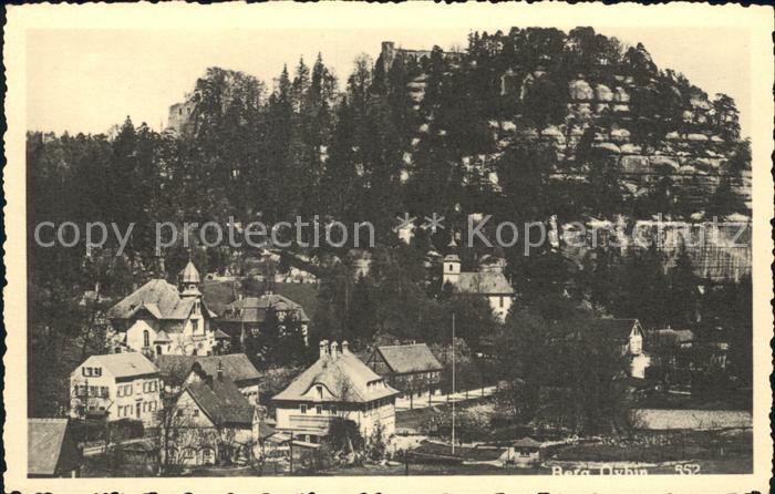 Oybin Sachsen Teilansicht Felsen