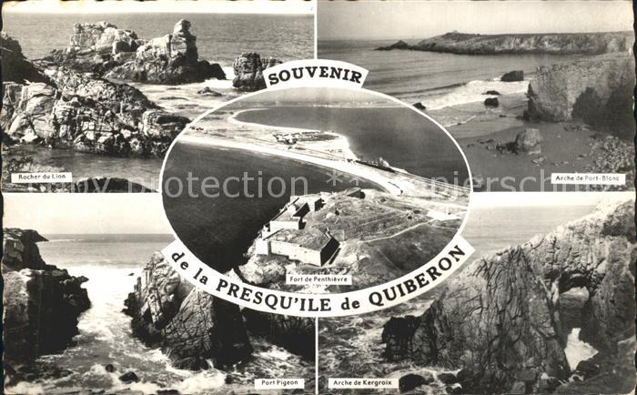 Presqu Ile de Quiberon Rocher du Lion Fort de Penthievre Arche Port