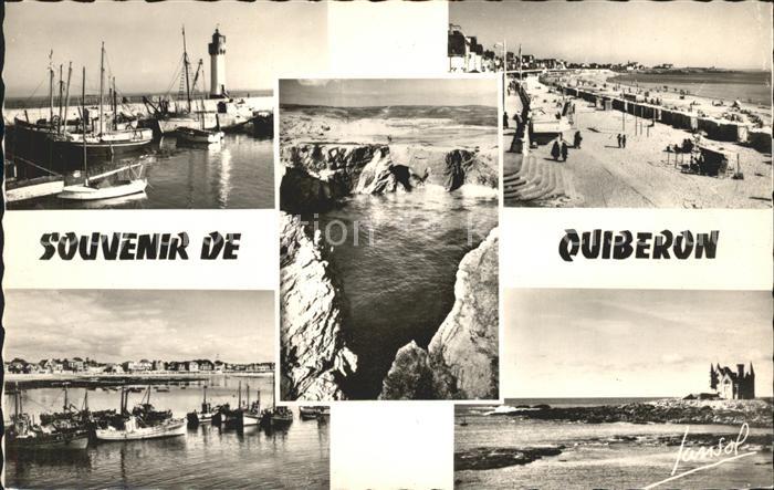 Quiberon Morbihan Port Plage Rocher Chateau