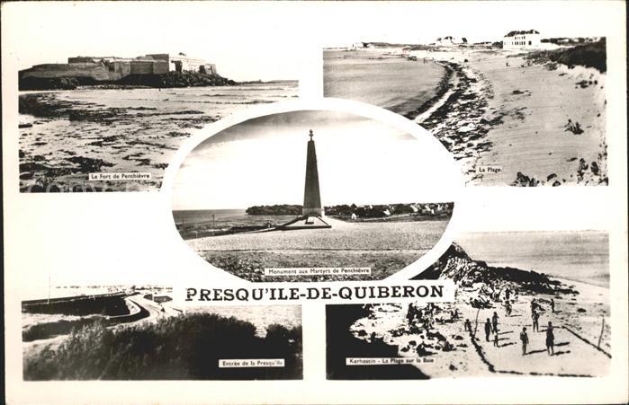 Presqu Ile de Quiberon Fort de Penthievre Plage Monument aux M