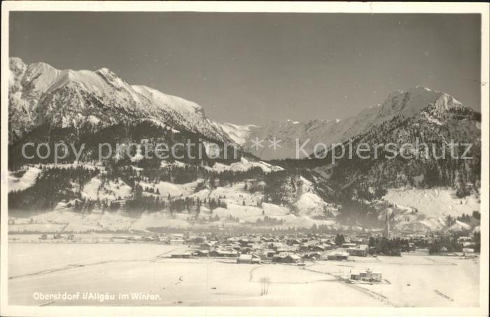Oberstdorf Winterpanorama Alpen Bahnpost