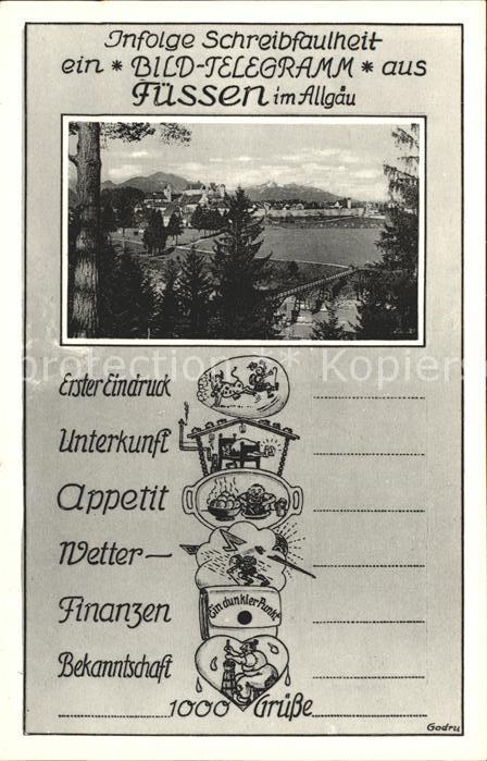 Fuessen Allgaeu Totalansicht