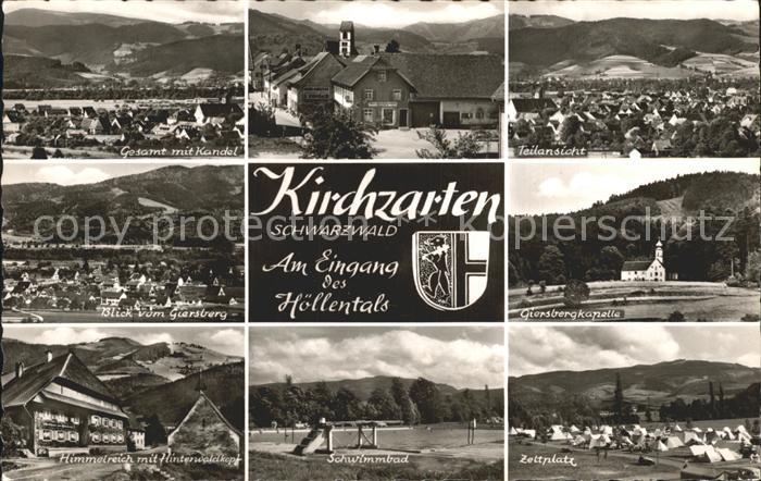 Kirchzarten mit Kandel Teilanischt Giersberg Kapelle Himmelreich Schwimmbad Zelt