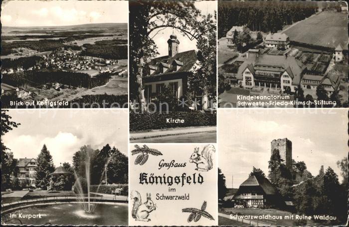 Koenigsfeld Schwarzwald Total Kirche Kindersanatorium Kurpark Schwarzwaldhaus Ru