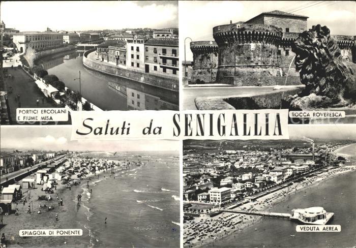 Senigallia Portici Ercolani e Fiume Misa Rocca Roveresca Spiaggia di Ponente Ved