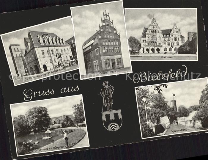 BIELEFELD CITY Nicolai Kirche Rathaus Oetker Halle Buergerpark Sparrenburg