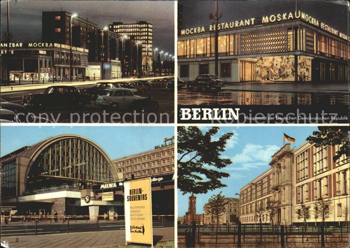 BERLIN CITY Karl Marx Allee Hotel Moskau Bahnhof Alexanderplatz Sitz des Staats