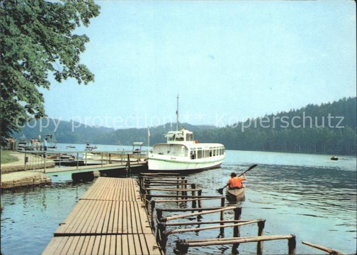 Kriebstein Talsperre Seebruecke Ausflugsschiff Bootspartie