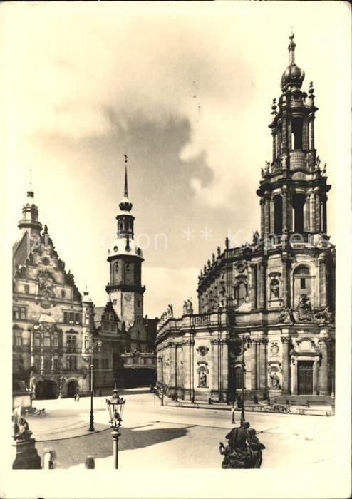 DRESDEN Elbe Schloss und Hofkirche