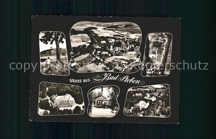 Bad Steben Turm Totalansicht Schwanenteich Kuranlagen