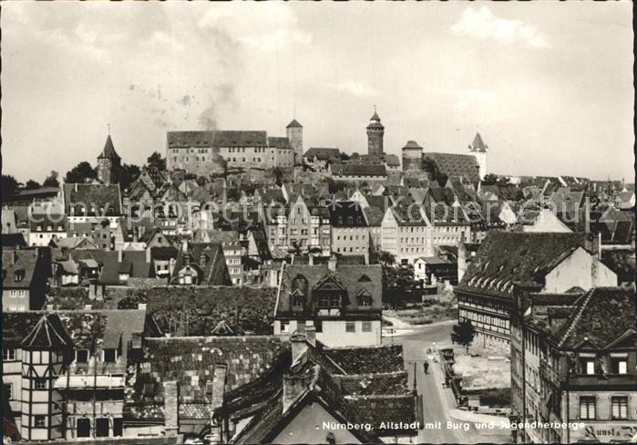 NueRNBERG  CITY Altstadt mit Burg und Jugendherberge Bahnpost