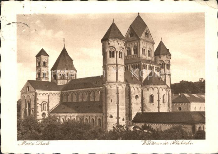 Maria Laach Glees Westtuerme der Abteikirche