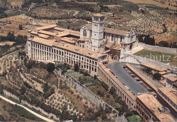 Assisi Umbria Veduta aerea della Basilica di San Francesco