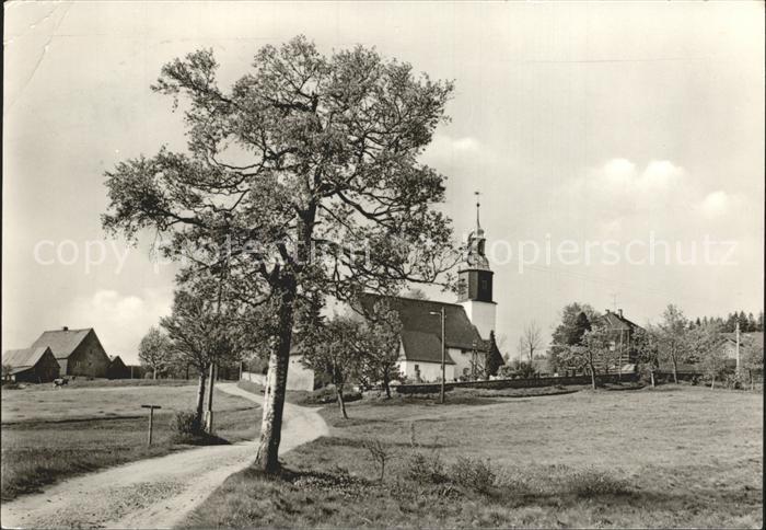 Schellerhau Ortsblick mit Kirche