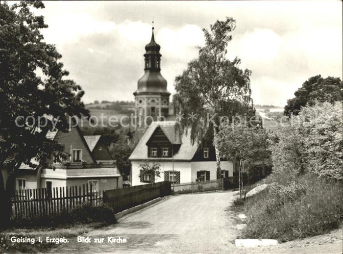 Geising Erzgebirge Blick zur Kirche