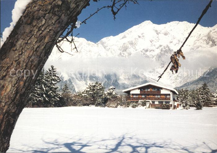 Mieming Pension Thaler Winterpanorama Alpen