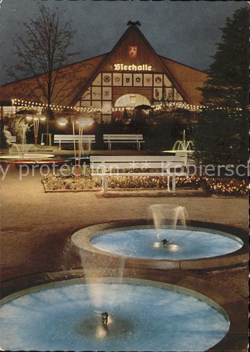 DORTMUND CITY Bierhalle Springbrunnen Naechtliche Brunnenspiele Bundesgartensch