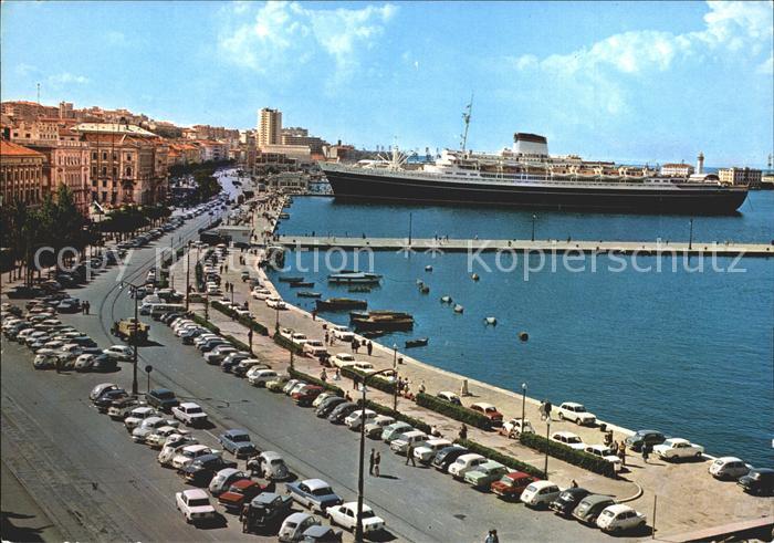 Dampfer Oceanliner Trieste Molo Audace Riva Tre Novembre