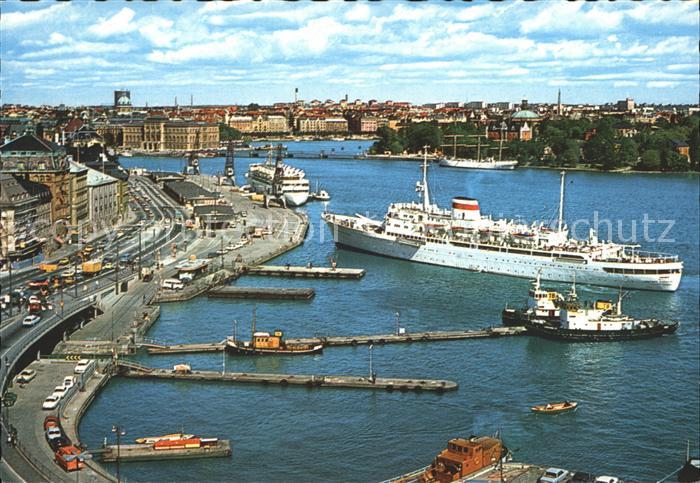 Dampfer Oceanliner Stockholm Skeppsbron