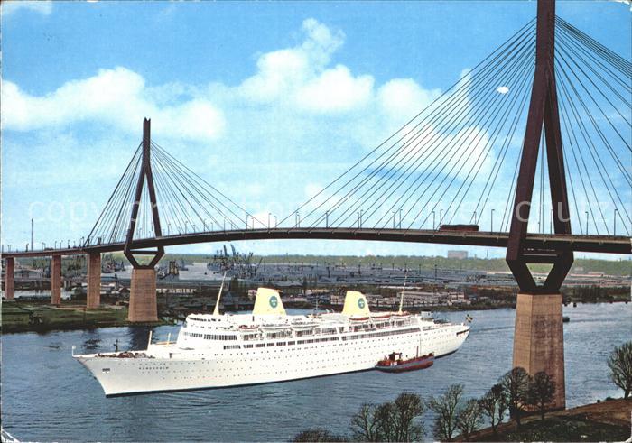 Faehre Ferry Bac Traghetto-- Hamburg Koehlbrandbruecke