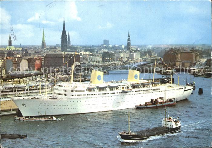 Dampfer Oceanliner Gripsholm Hamburg Hafen