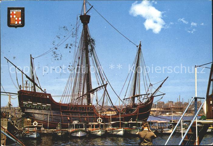 Segelschiffe Carabela Santa Maria Puerto Barcelona