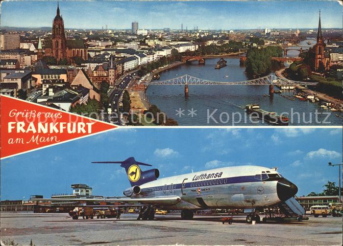 Lufthansa Rhein-Main Flughafen Mainufer Dom Eiserner Steg