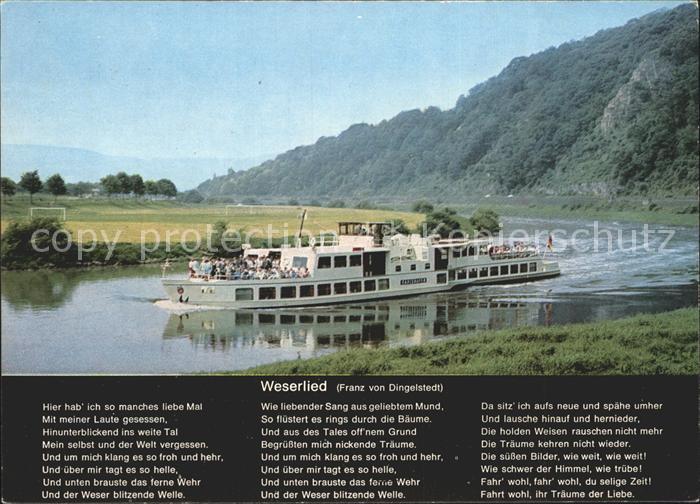 Motorschiffe Weserlied Franz von Dingelstedt