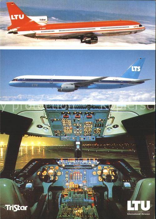 Flugzeuge Zivil LTU TriStar L-1011-1 LTS Boeing 757-200 Cockpit