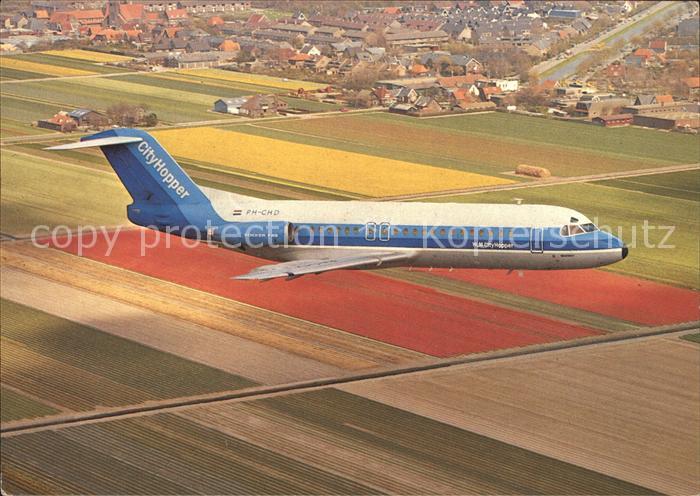 Flugzeuge Zivil NLM CityHopper Fokker F-28-4000 Fellowship