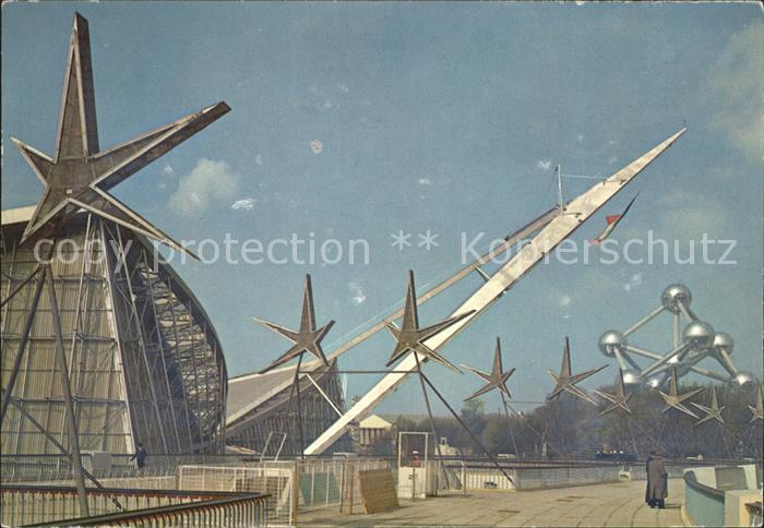 Exposition Universelle Bruxelles 1958 Laufbruecke Franzoesischer Pavillon Passer