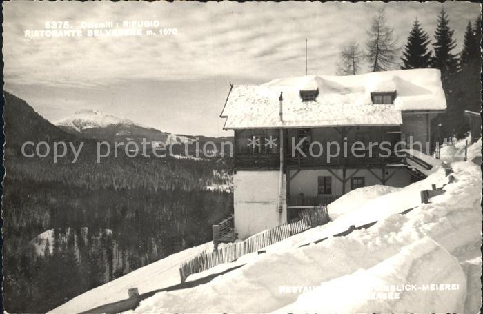 Dolomiti Rifugio Wohnhaus im Schnee