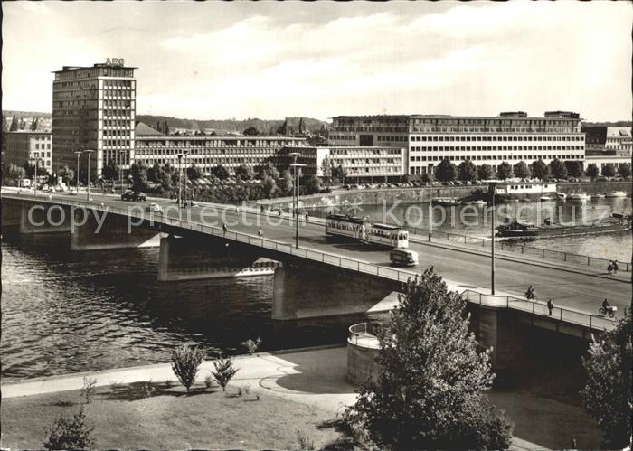 Frankfurt Main Friedensbruecke Main AEG Hochhaus