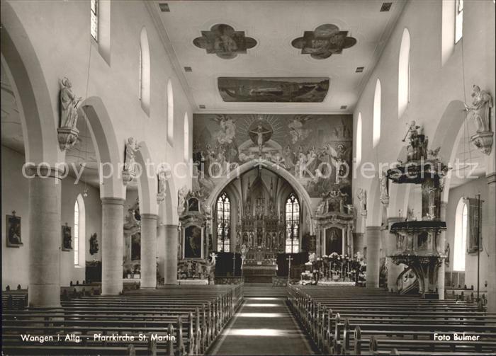 Wangen Allgaeu Pfarrkirche St. Martin innne