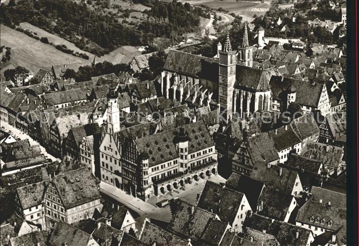 Rothenburg Tauber Fliegeraufnahme mit Rathaus Kirche