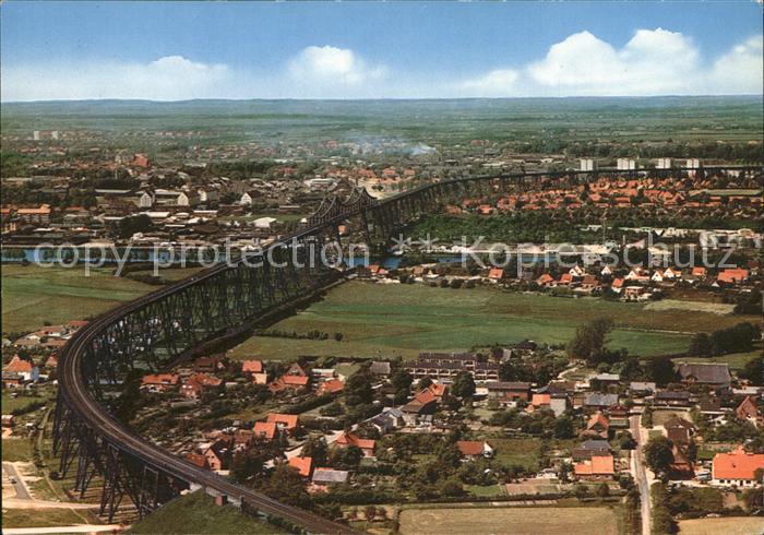 Rendsburg Schleswig-Holstein Fliegeraufnahme Hochbruecke ueber Nord-Ostsee-Kanal